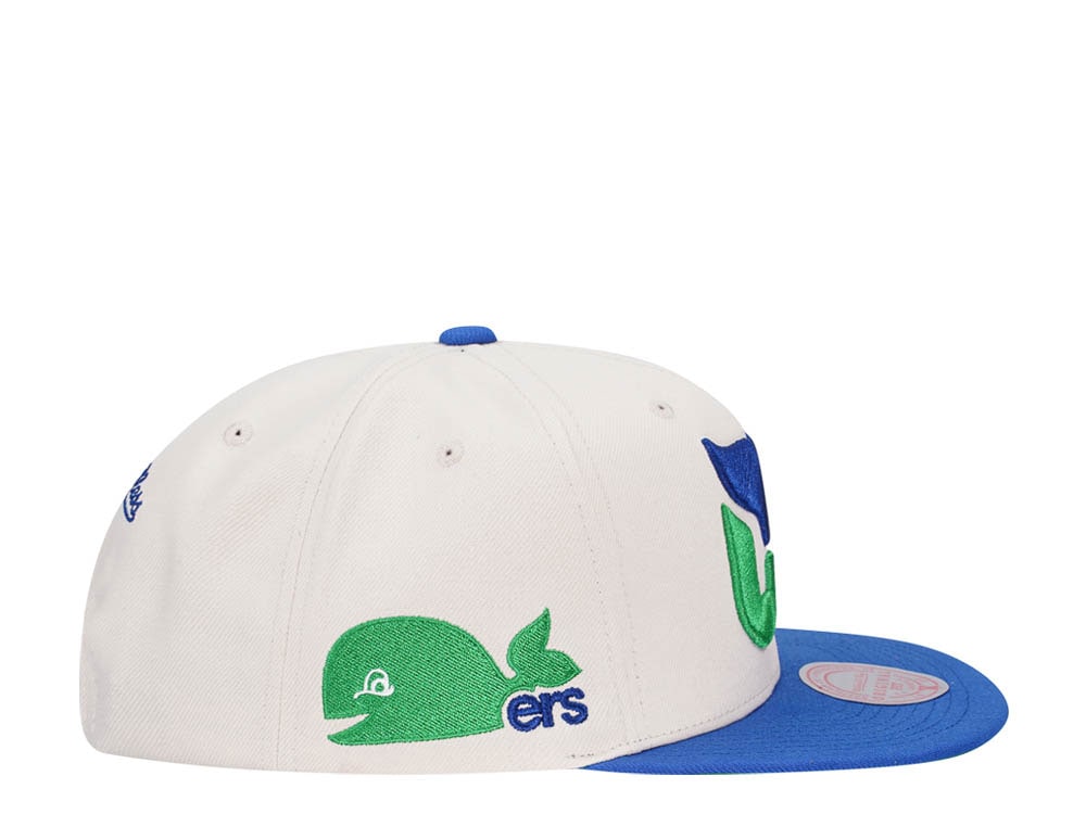 Mitchell & Ness Hartford Whalers Vintage Off-White Snapback Casquette