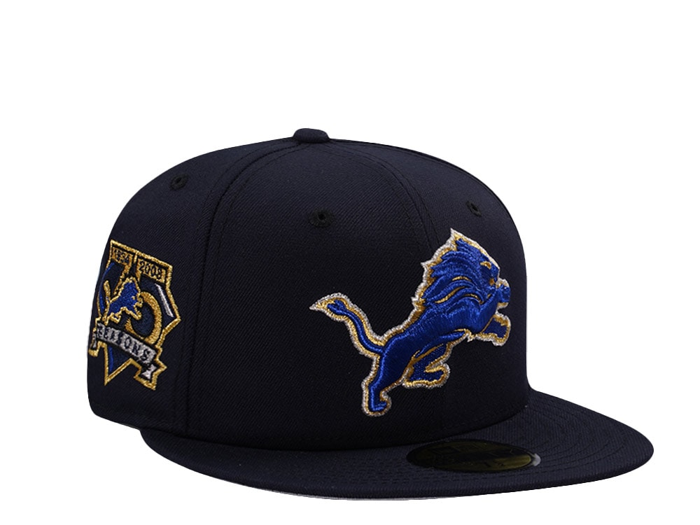 New Era Detroit Lions 75th Anniversary Navy Prime Edition 59Fifty Fitted Casquette