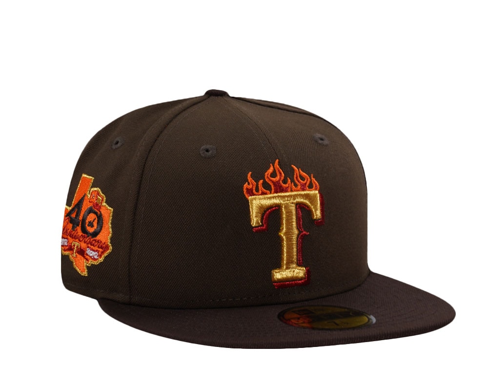 New Era Texas Rangers 40th Anniversary Walnut Two Tone Edition 59Fifty Fitted Casquette