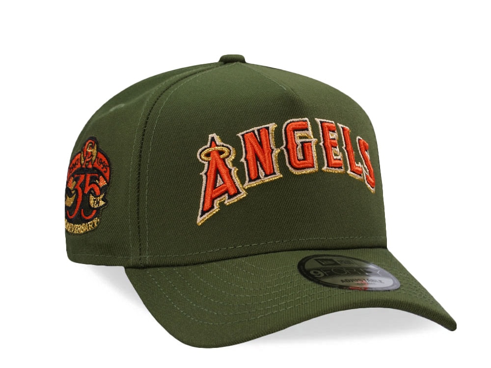 New Era Anaheim Angels 35th Anniversary Rifle Green Classic Edition 9Forty A Frame Snapback Casquette