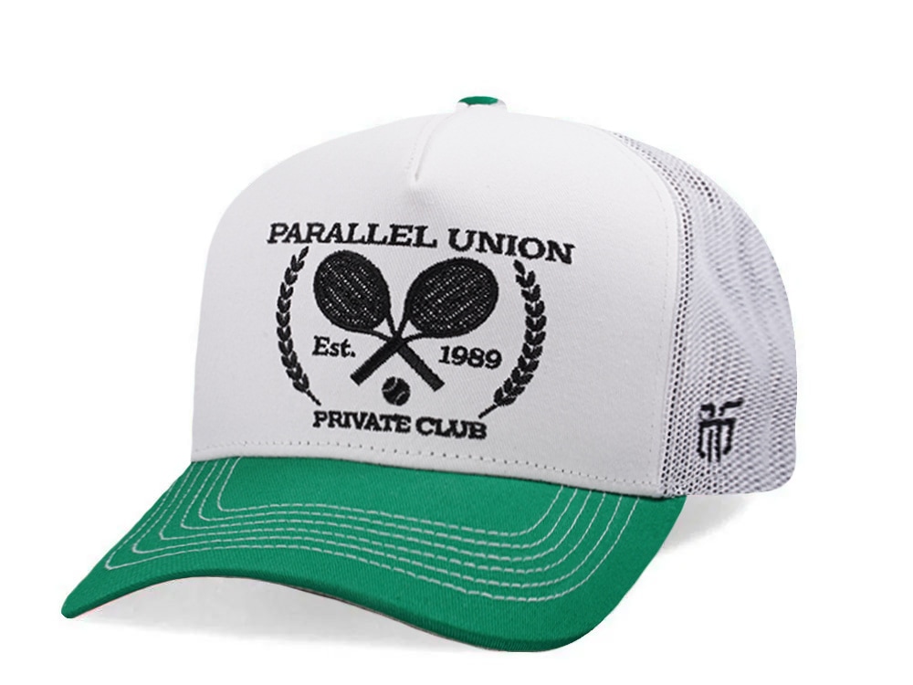 Parallel Union Tennis Patch White Edition Trucker Snapback Casquette