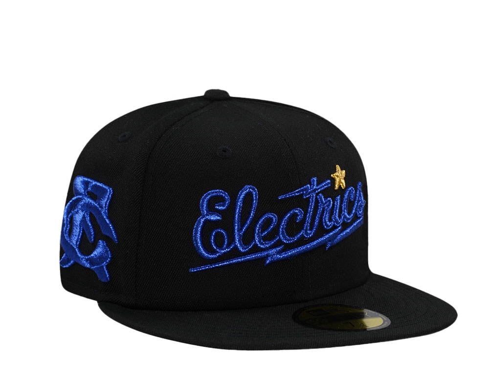 New Era Great Falls Electrics Metallic Blue Edition 59Fifty Fitted Casquette