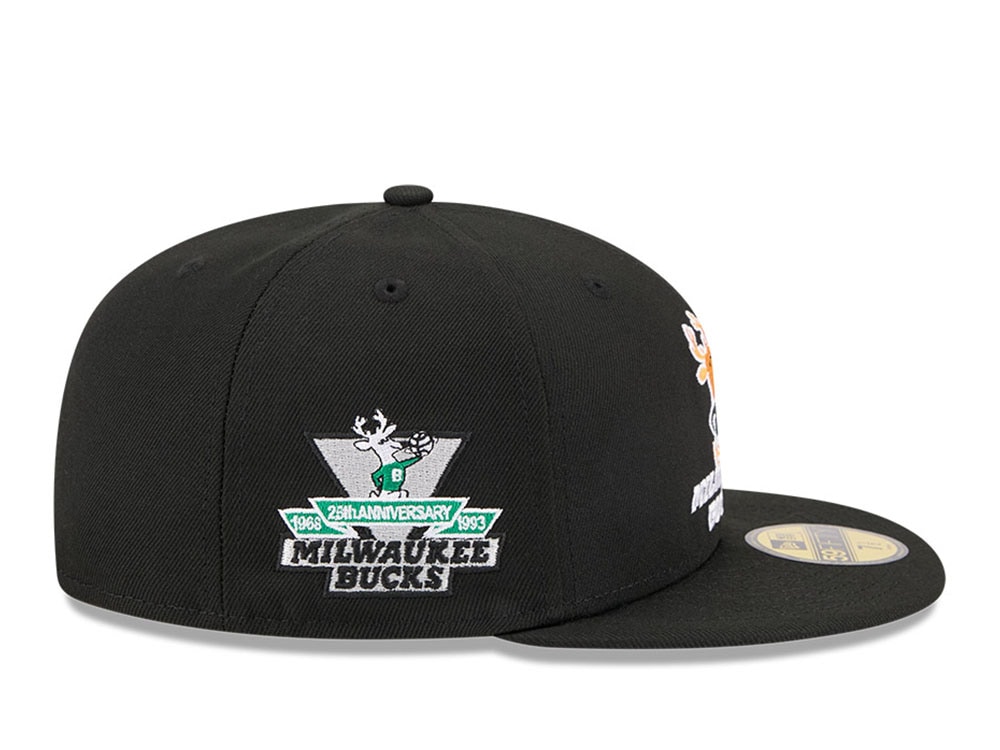 New Era Milwaukee Bucks HWC 20th Anniversary Black 59Fifty Fitted Casquette