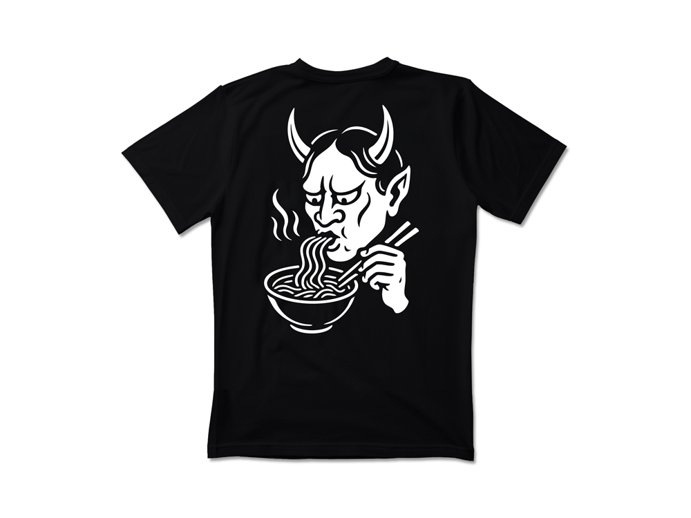 Parallel Union T-Shirt Ramen Devil Black Oversize Edition