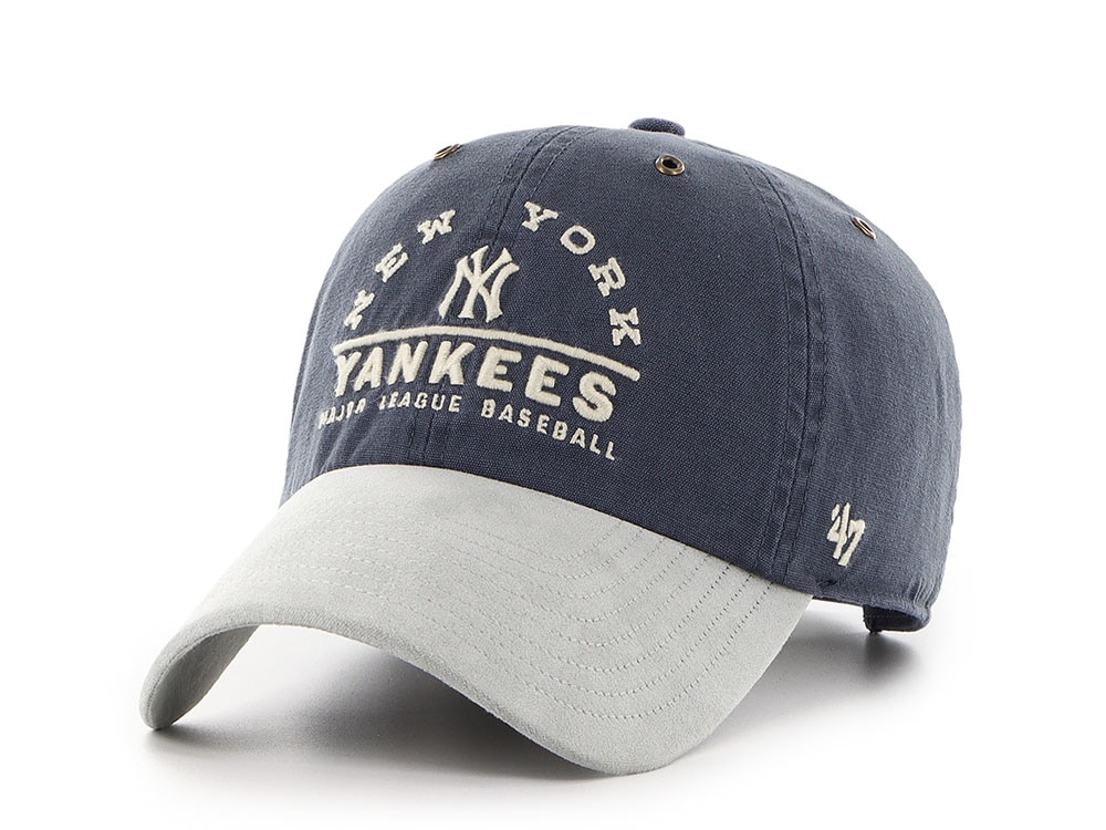 47 Brand New York Yankees Suede Visor Navy Clean Up Strapback Casquette