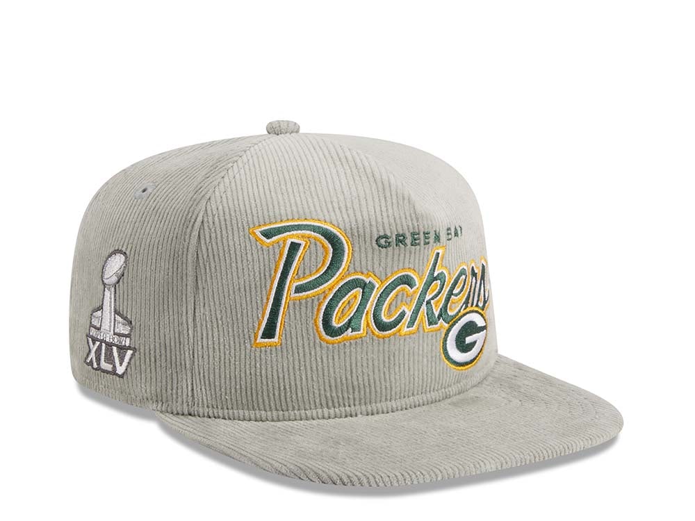 New Era Green Bay Packers Super Bowl XLV Cord Golfer Edition Snapback Casquette