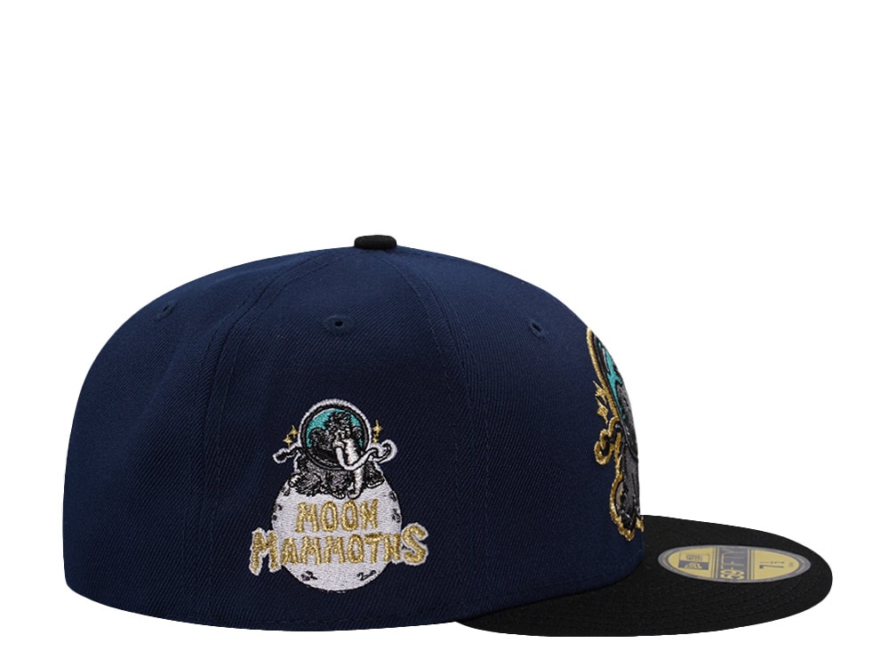 New Era Erie Sea Wolves Moon Mammoths Ocean Blue Two Tone Edition 59Fifty Fitted Casquette