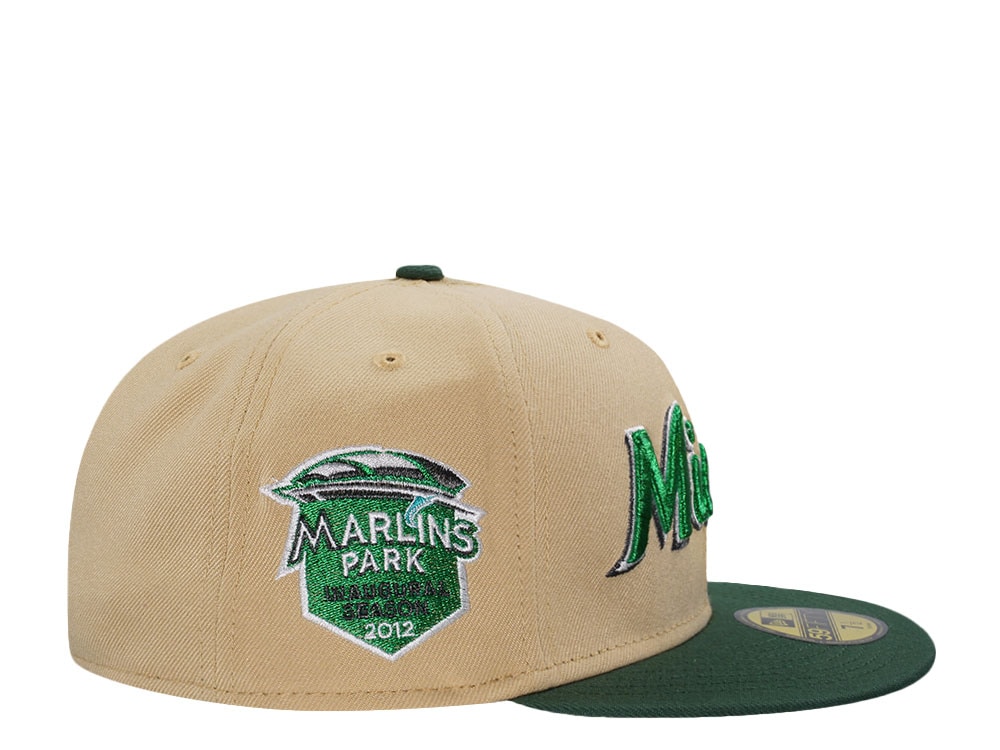 New Era Miami Marlins Stadium Patch Vegas Two Tone Metallic Edition 59Fifty Fitted Casquette