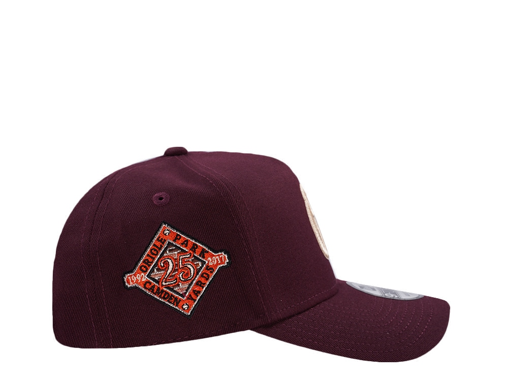 New Era Baltimore Orioles 25th Anniversary Maroon Prime Edition 9Forty A Frame Snapback Casquette