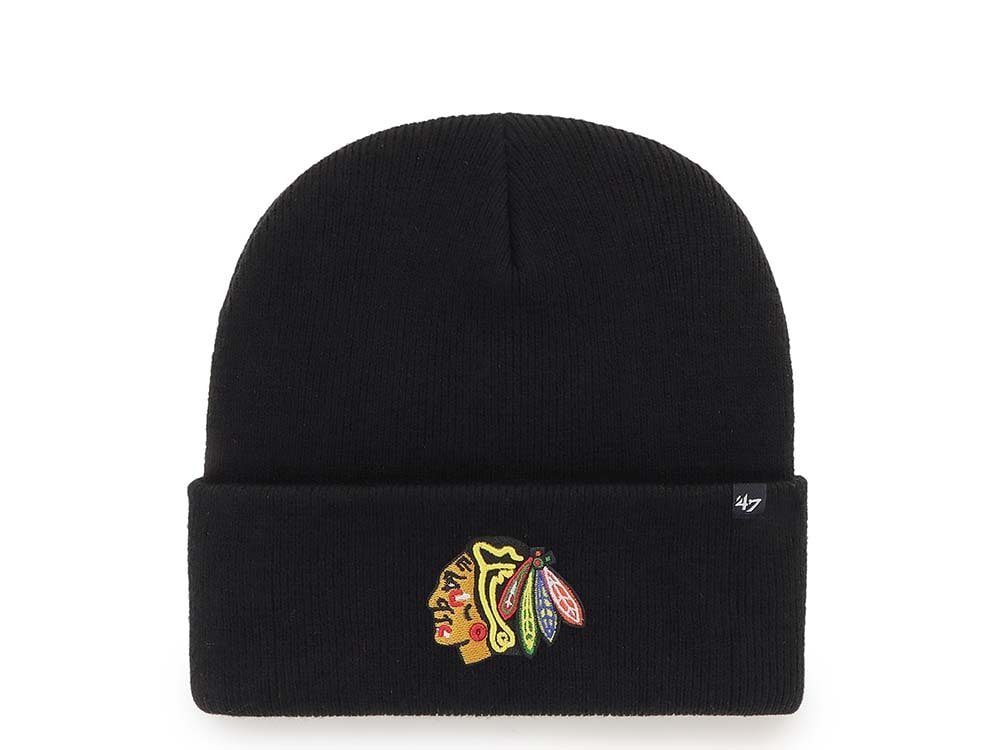 47 Brand Chicago Blackhawks Black Edition Cuff Chapeaux