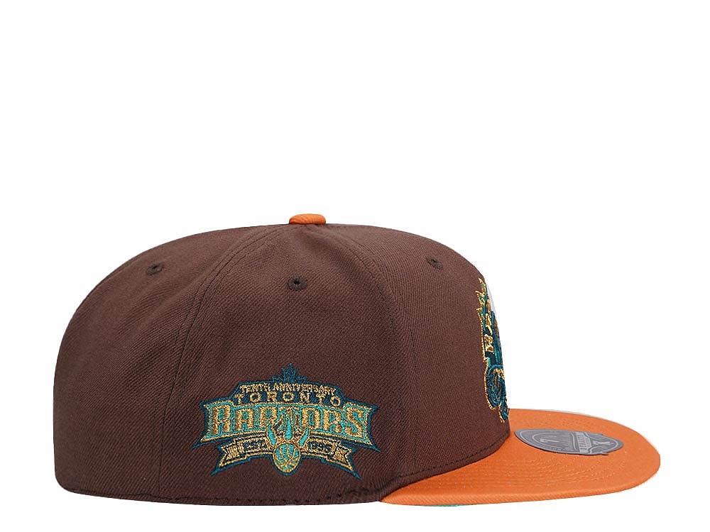 Mitchell & Ness Toronto Raptors 10th Anniversary Copper Top Hardwood Classic Dynasty Fitted Casquette