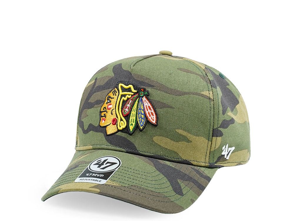 47Brand Chicago Blackhawks Camo Grove Classic DT Snapback Casquette