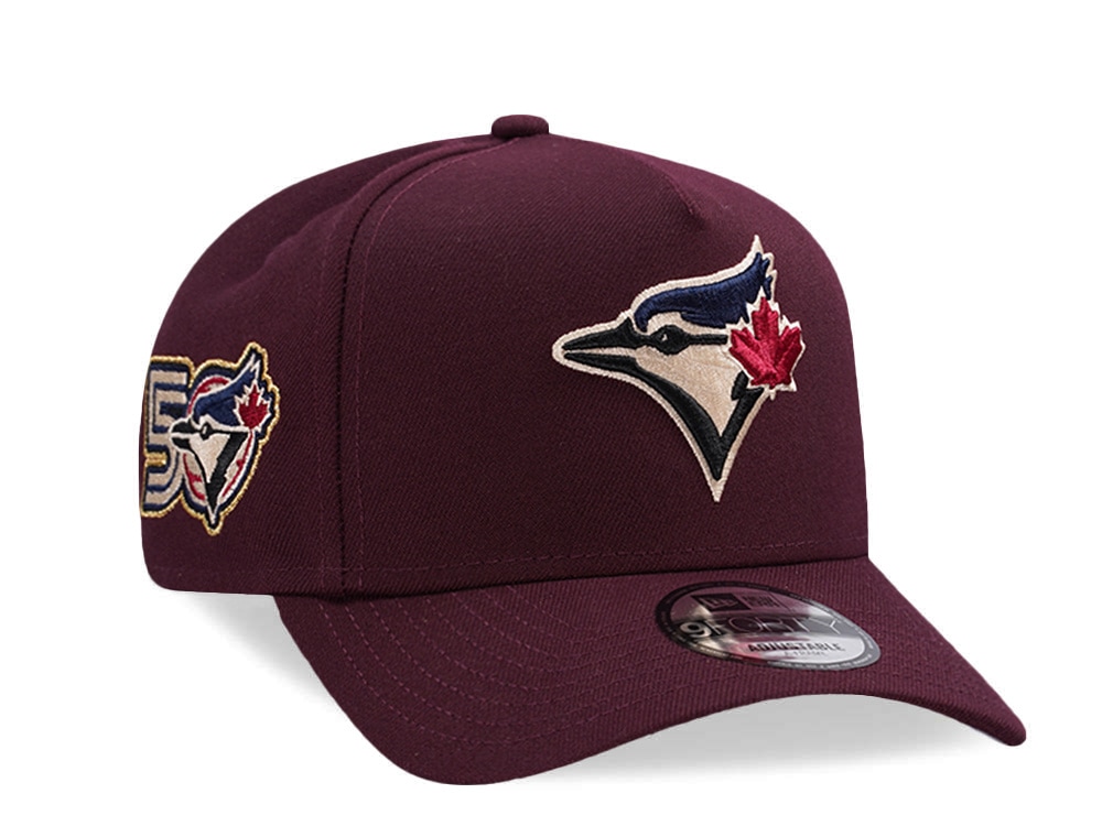 New Era Toronto Blue Jays 50th Anniversary Maroon Prime Edition 9Forty A Frame Snapback Casquette