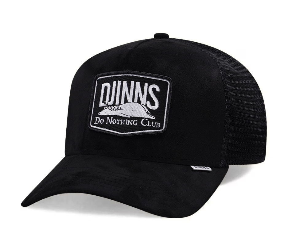 Djinns Do Nothing Club Suede Black Trucker Snapback Casquette