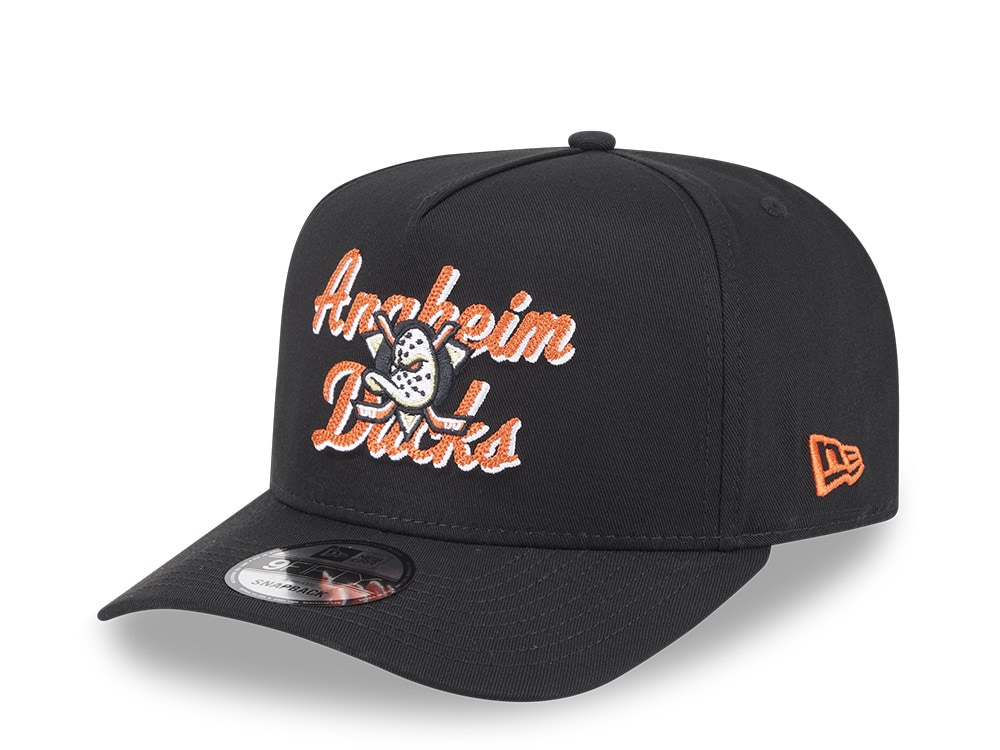 New Era Anaheim Ducks Chainstitch Black 9Fifty A Frame Snapback Casquette