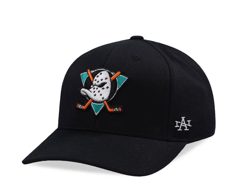 American Needle Anaheim Ducks Black Stadium Curved Snapback Casquette