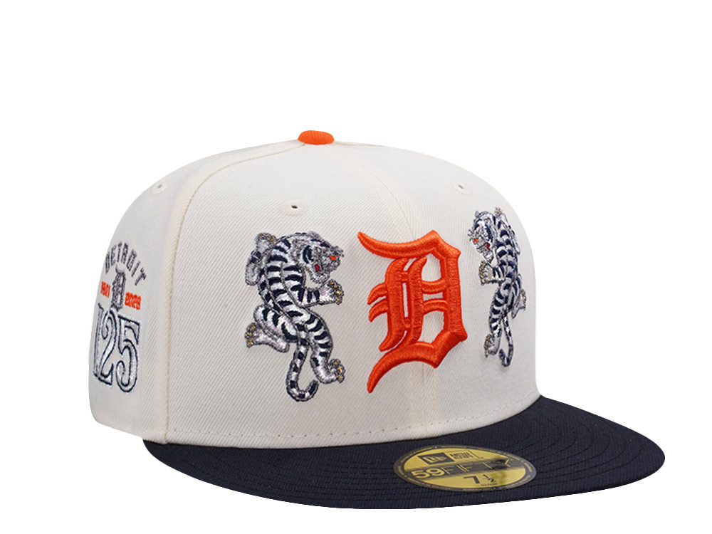New Era Detroit Tigers 125th Anniversary Tiger Chrome Two Tone Edition 59Fifty Fitted Casquette
