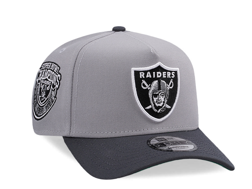 New Era Las Vegas Raiders Super Bowl Champions Gray Two Tone Edition 9Forty A Frame Snapback Casquette
