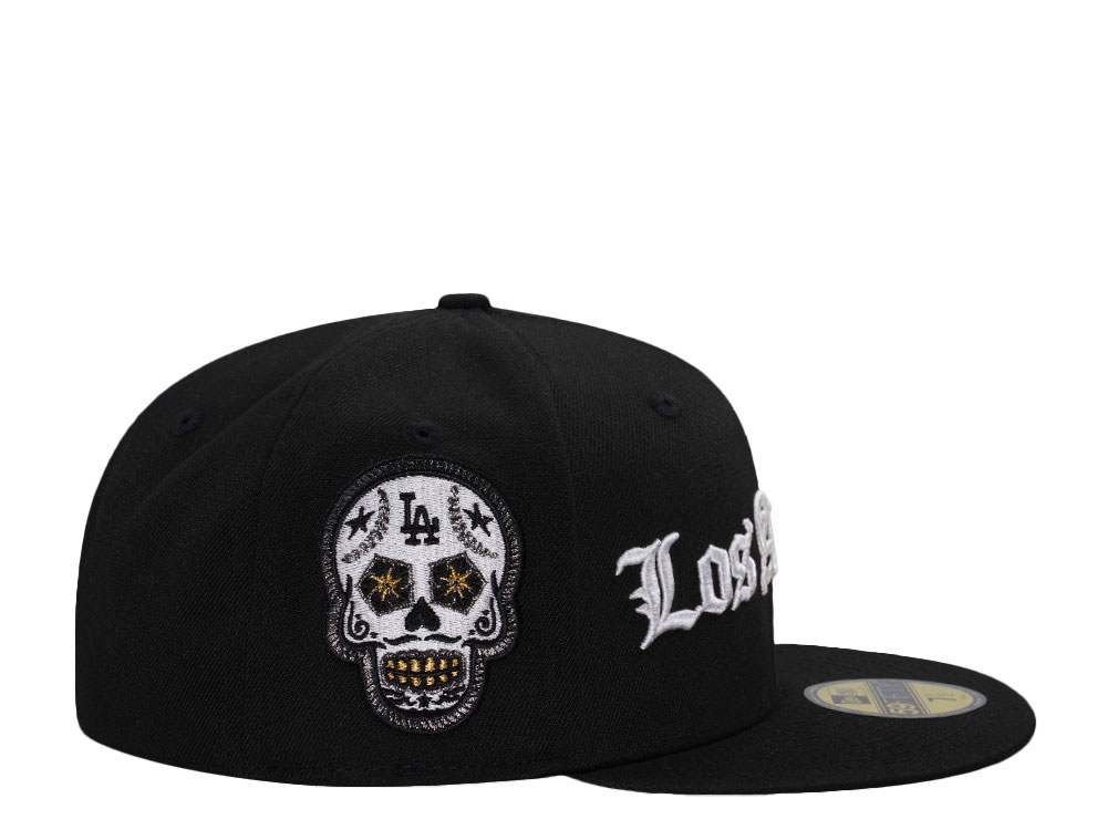 Casquette Snapback Vintage Los Angeles Brodée - Noir/Or - Taille Ajustable - 100% Coton - Neuf