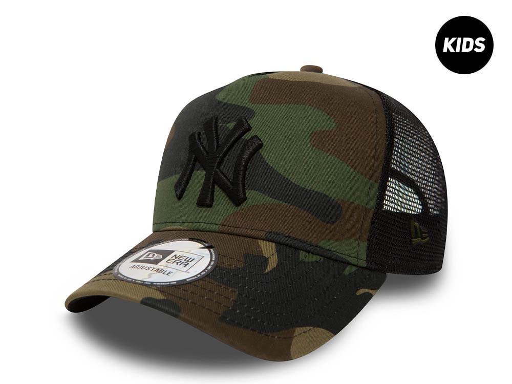 New Era New York Yankees Camo Trucker Kids 9Forty Strapback Casquette