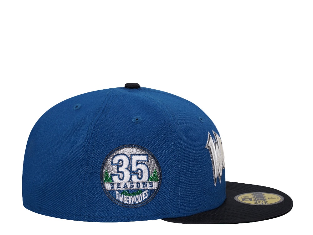 New Era Minnesota Timberwolves 35 Seasons Legend Satin Brime Two Tone Edition 59Fifty Fitted Casquette