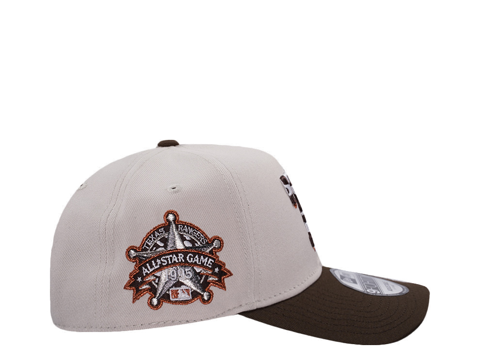 New Era Texas Rangers All Star Game 1995 Chrome Two Tone Edition 9Forty A Frame Snapback Casquette