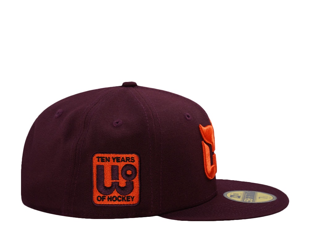 New Era Hartford Whalers 10th Anniversary Maroon Prime Edition 59Fifty Fitted Casquette