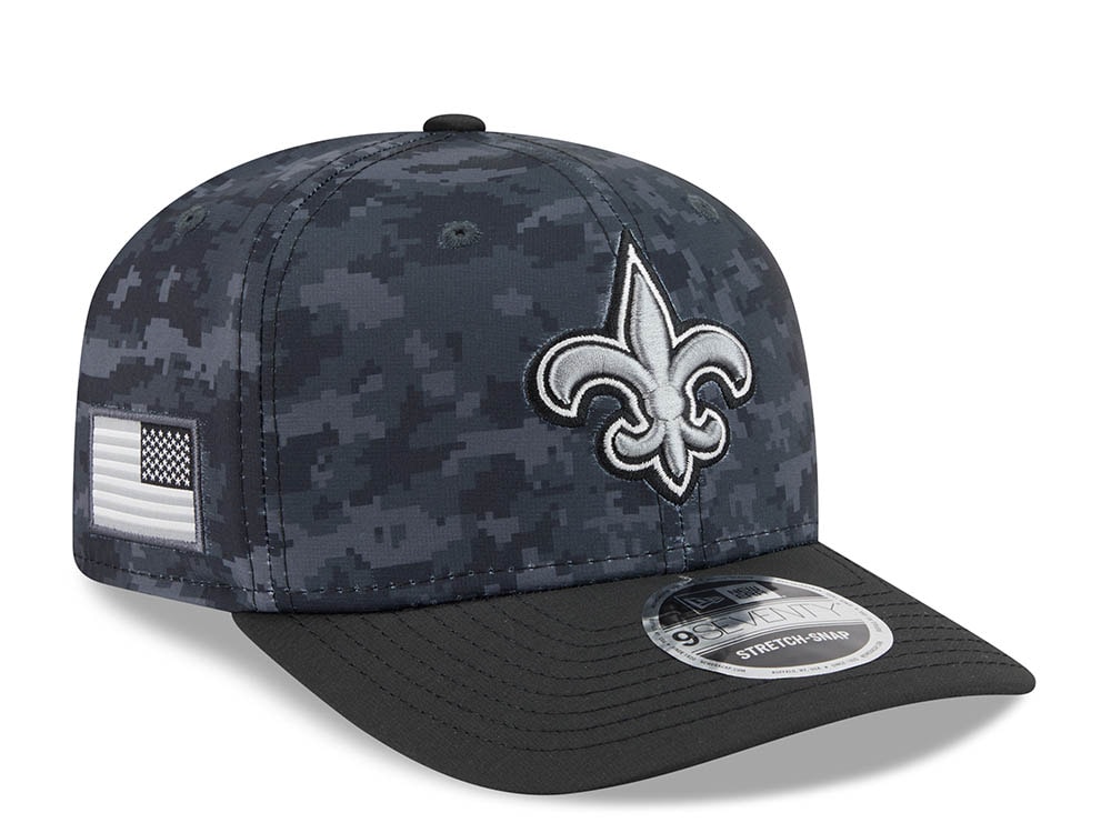 New Era New Orleans Saints NFL Salute to Service 2026 Digi Camo Black 9Seventy Stretch Snapback Casquette