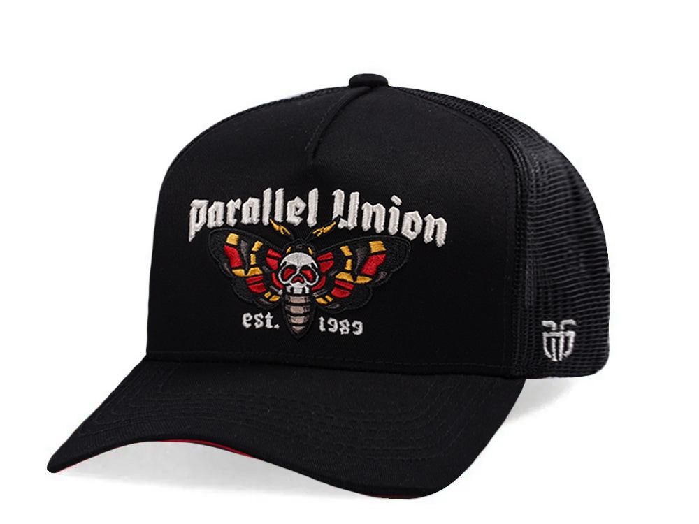 Parallel Union Skull Butterfly Patch Black Edition Trucker Snapback Casquette