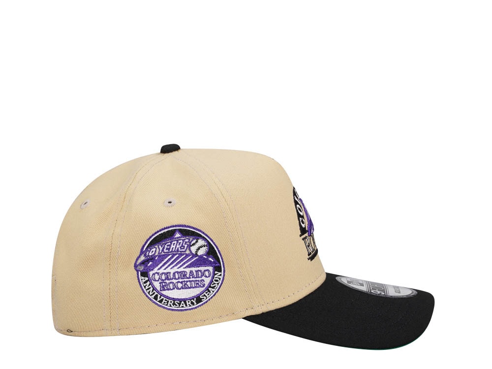 New Era Colorado Rockies 10th Anniversary Two Tone Throwback Edition 9Forty A Frame Snapback Casquette