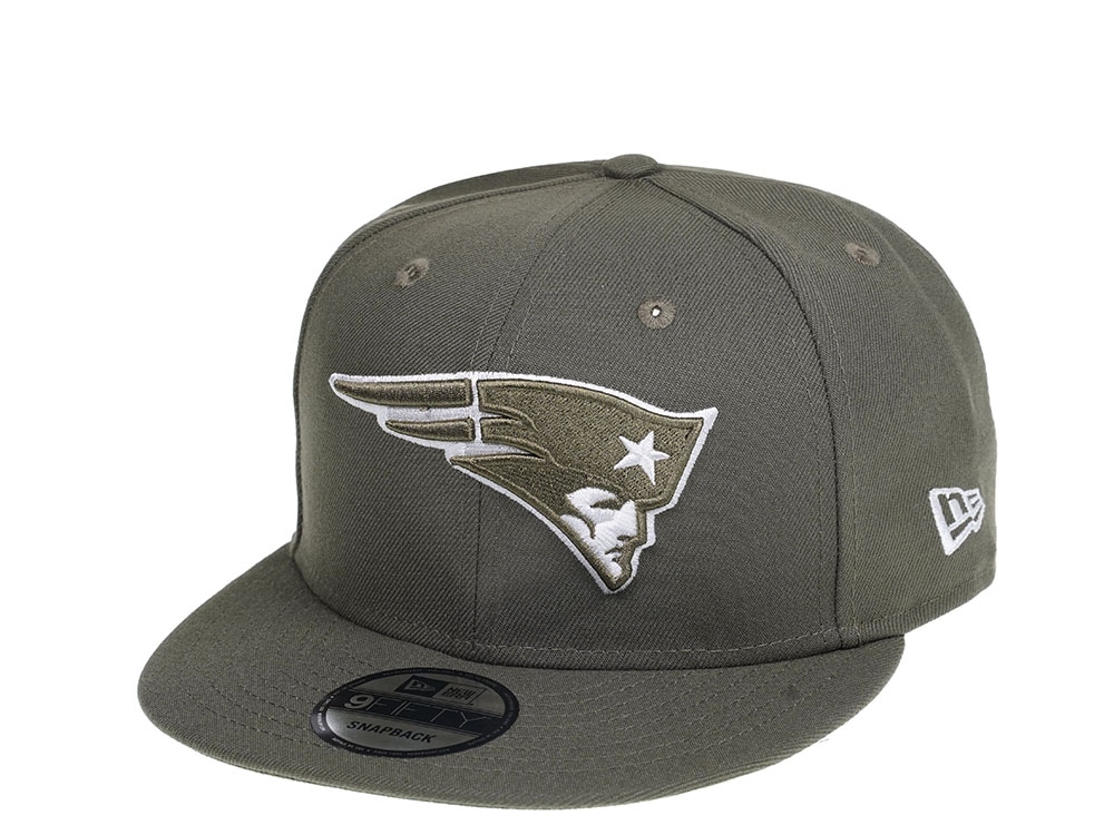 New Era New England Patriots Olive 9Fifty Snapback Casquette