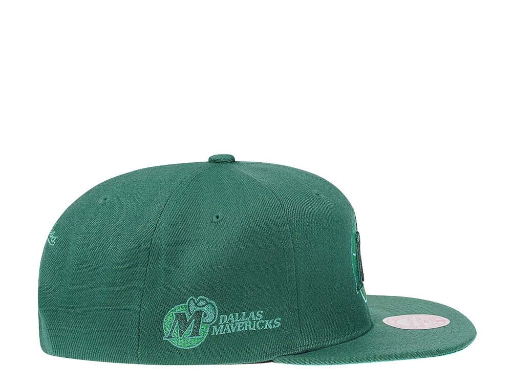 Mitchell & Ness Dallas Mavericks Green Hardwood Classic Snapback Casquette