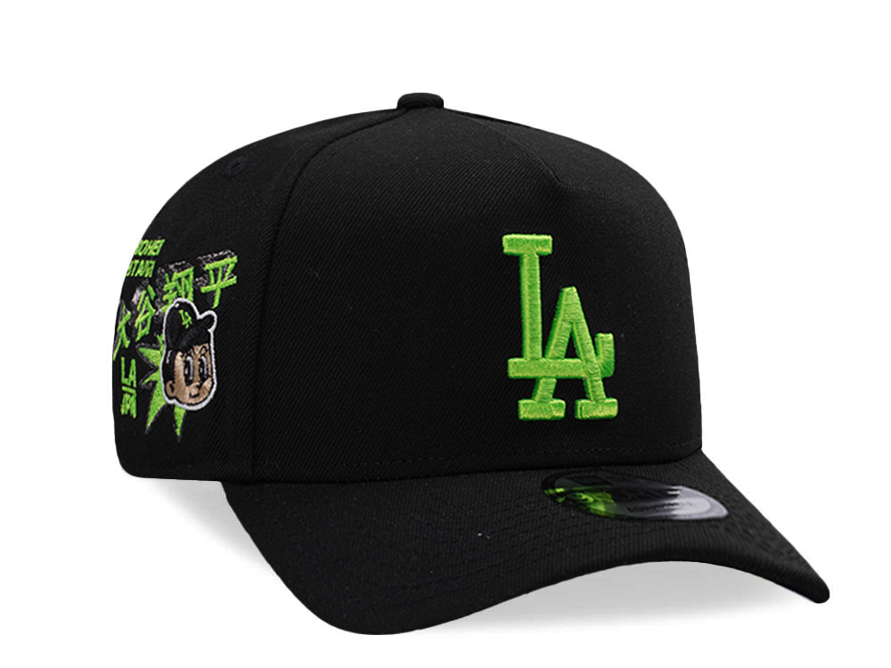 New Era Los Angeles Dodgers Ohtani Neon Green Black Prime Edition 9Forty A Frame Snapback Casquette