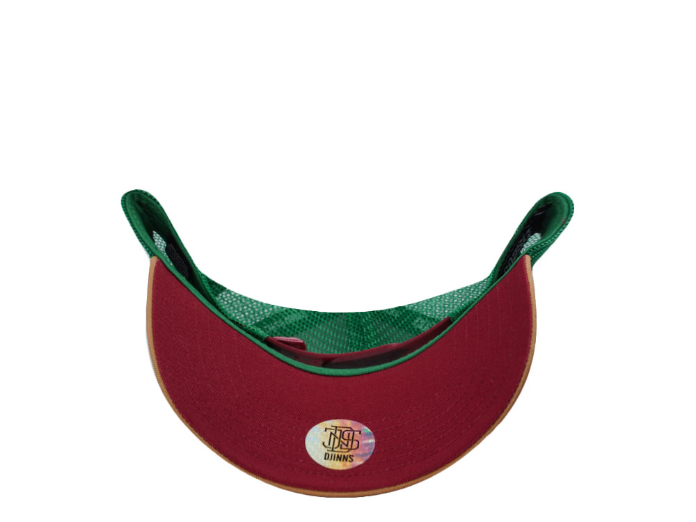 Djinns Fukushima Surf Club Olive Trucker Snapback Casquette