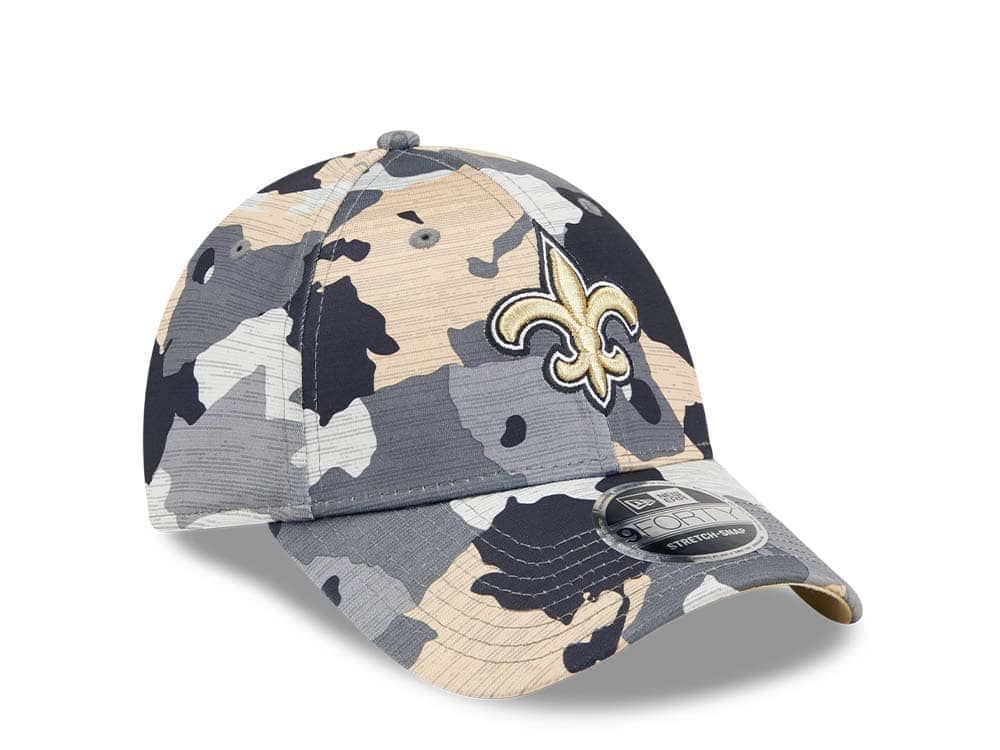 New Era New Orleans Saints NFL Training Camp 22 Camo 9Forty Stretch Snapback Casquette