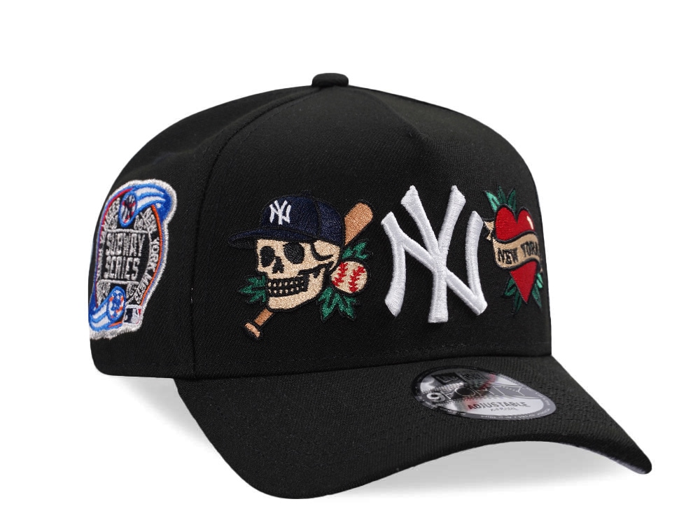 New Era New York Yankees Subway Series Tattoo Black Prime Edition 9Forty A Frame Snapback Casquette