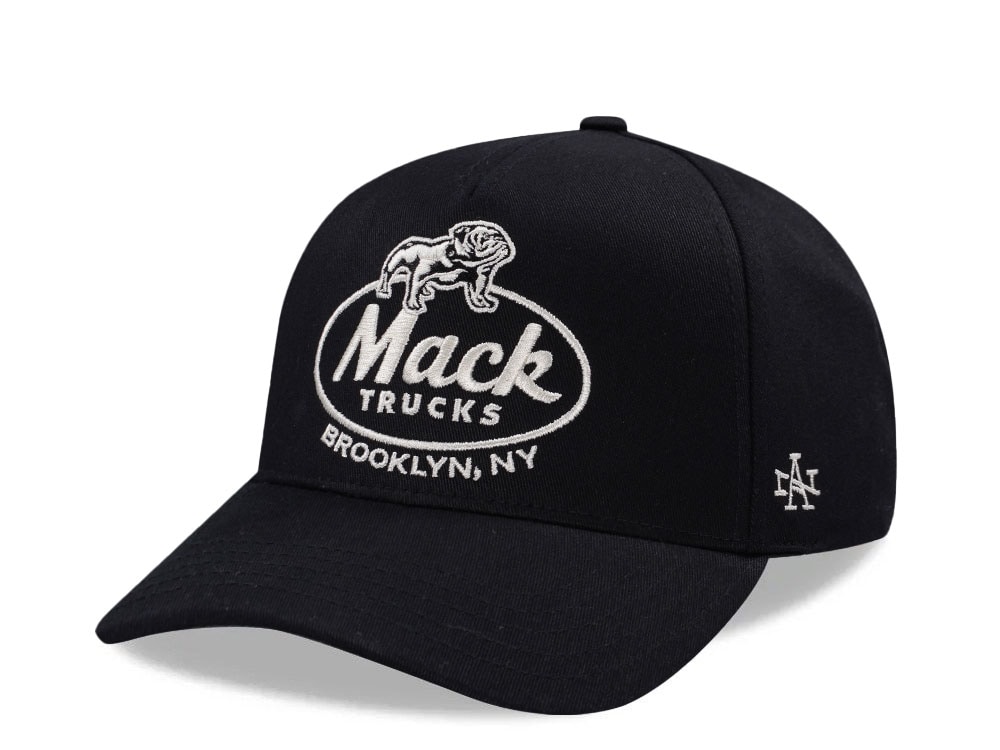 American Needle Mack Truck Twill Valin Patch Black Snapback Casquette