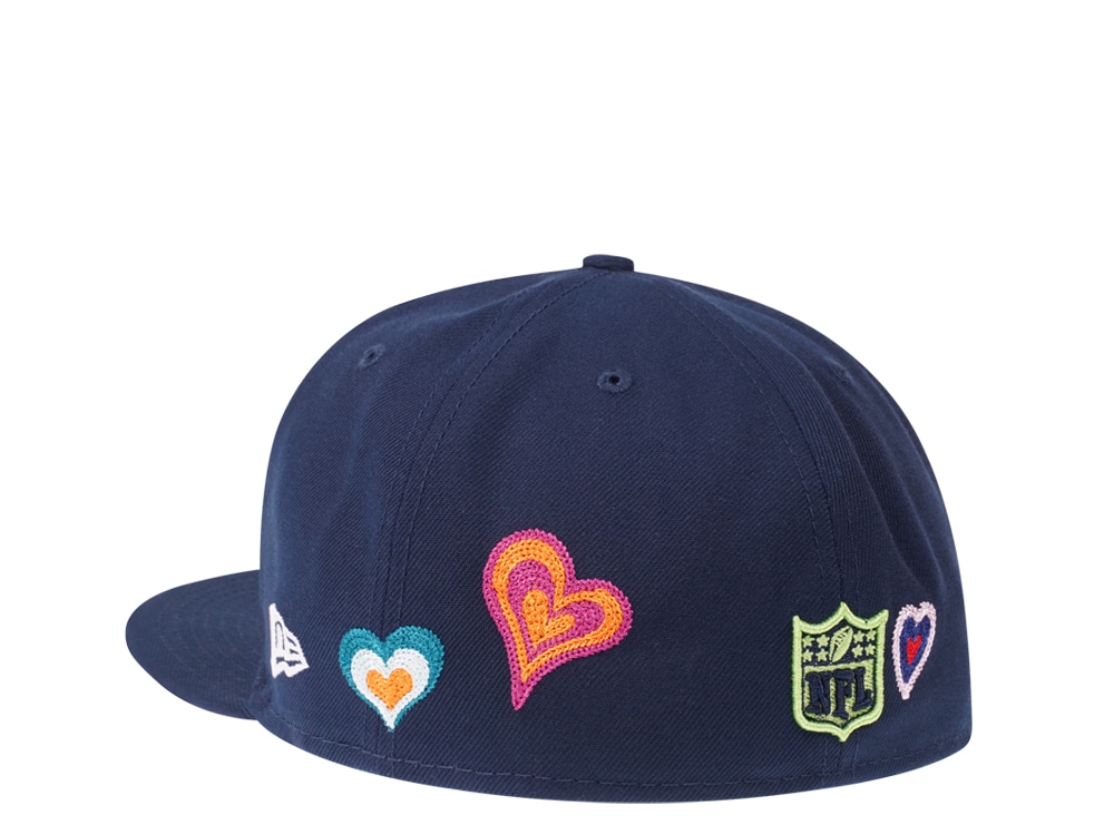 New Era Seattle Seahawks Navy Chainstitchheart Edition 59Fifty Fitted Casquette
