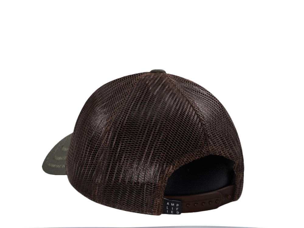 Amplified Bob Marley Green Brown Trucker Snapback Casquette