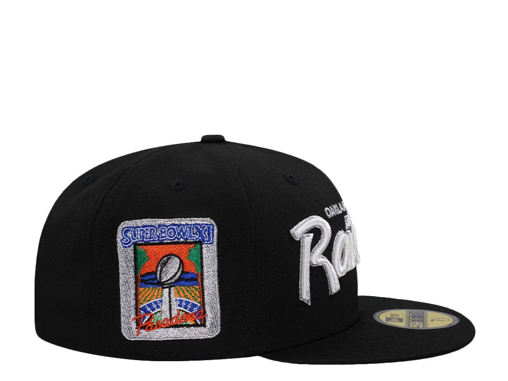 New Era Oakland Raiders Super Bowl XI Black Metallic Prime Edition 59Fifty Fitted Casquette