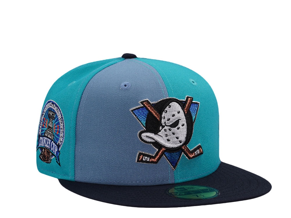 New Era Anaheim Ducks Stanley Cup 2003 Pinwheel Blue Two Tone Edition 59Fifty Fitted Casquette