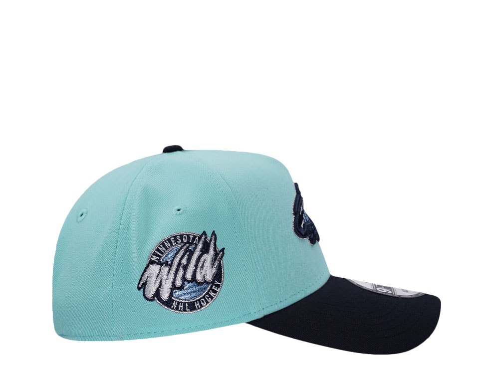 New Era Minnesota Wild NHL Hockey Tint Blue Two Tone Edition 9Forty A Frame Snapback Casquette