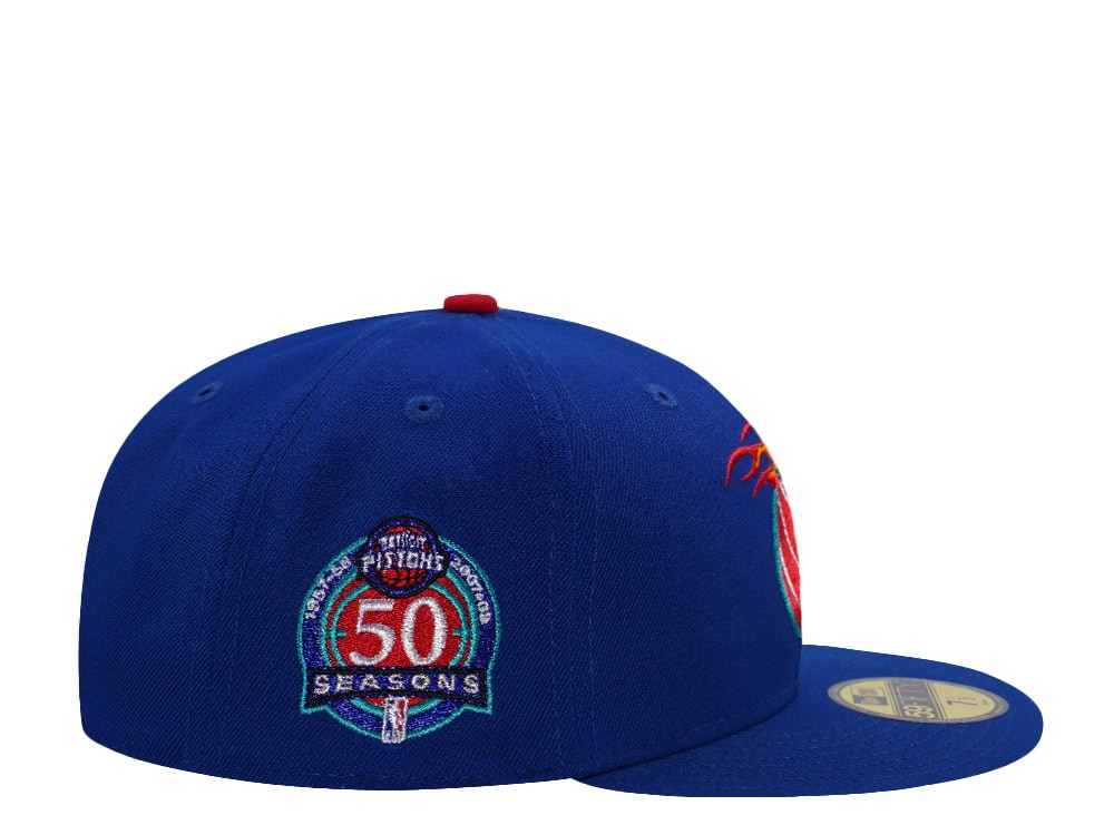 New Era Detroit Pistons 50th Anniversary Blue Prime Edition 59Fifty Fitted Casquette