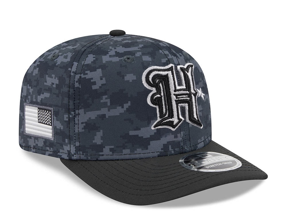New Era Houston Texans NFL Salute to Service 2026 Digi Camo Black 9Seventy Stretch Snapback Casquette
