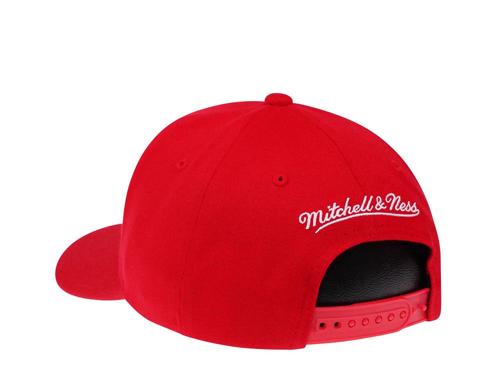 Mitchell & Ness Atlanta Hawks Team Ground Red Line Solid Flex Snapback Casquette