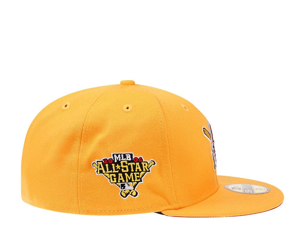 New Era Pittsburgh Pirates All Star Game 2006 Yellow Red Edition 59Fifty Fitted Casquette
