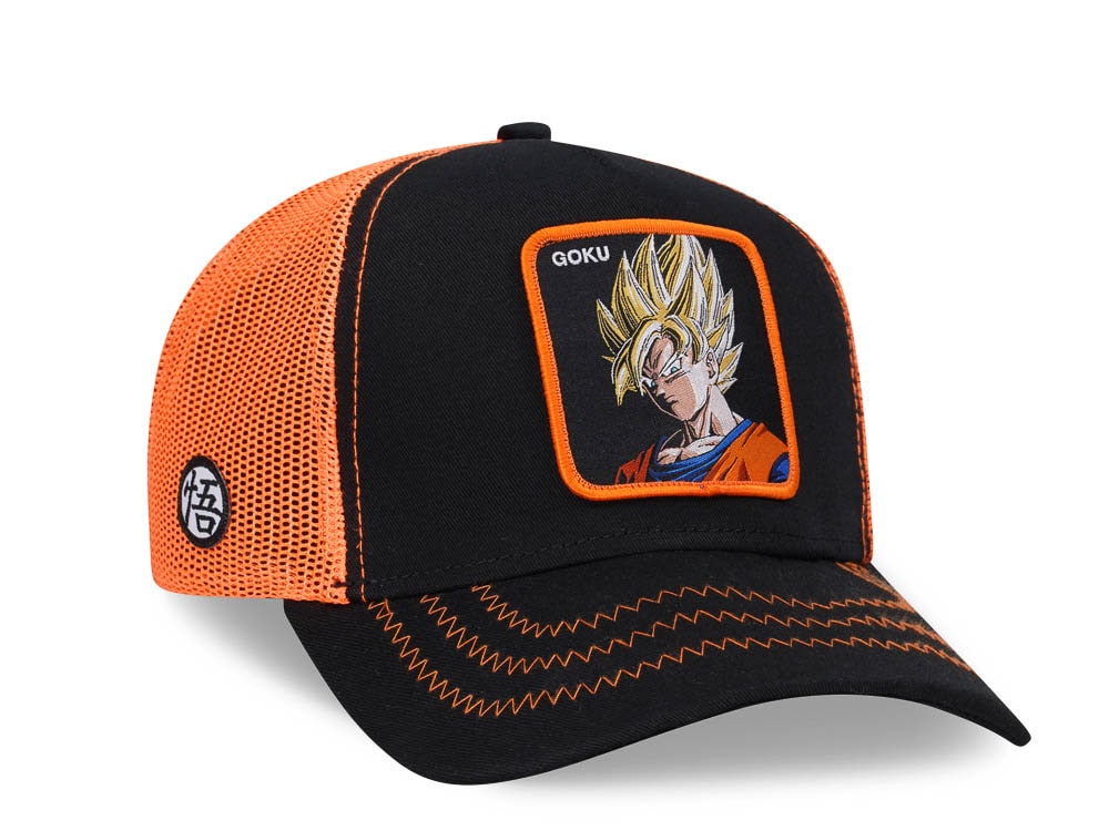 Capslab Dragonball Z Goku Black and Orange Trucker Snapback Casquette