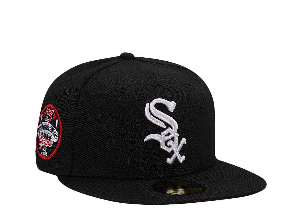 New Era Chicago White Sox Comiskey Park 75 Years Black and Red Edition 59Fifty Fitted Casquette