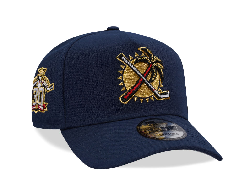 New Era Florida Panthers 30th Anniversary Navy Prime Edition 9Forty A Frame Snapback Casquette
