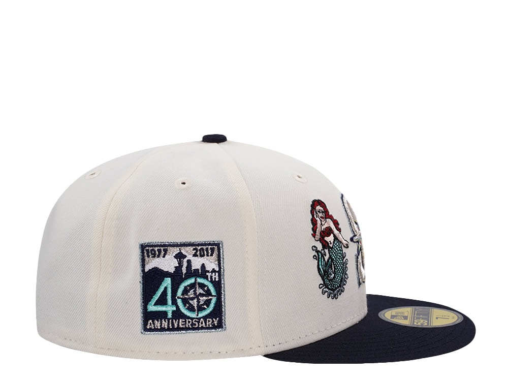 New Era Seattle Mariners 40th Anniversary Mermaid Chrome Two Tone Editon 59Fifty Fitted Casquette